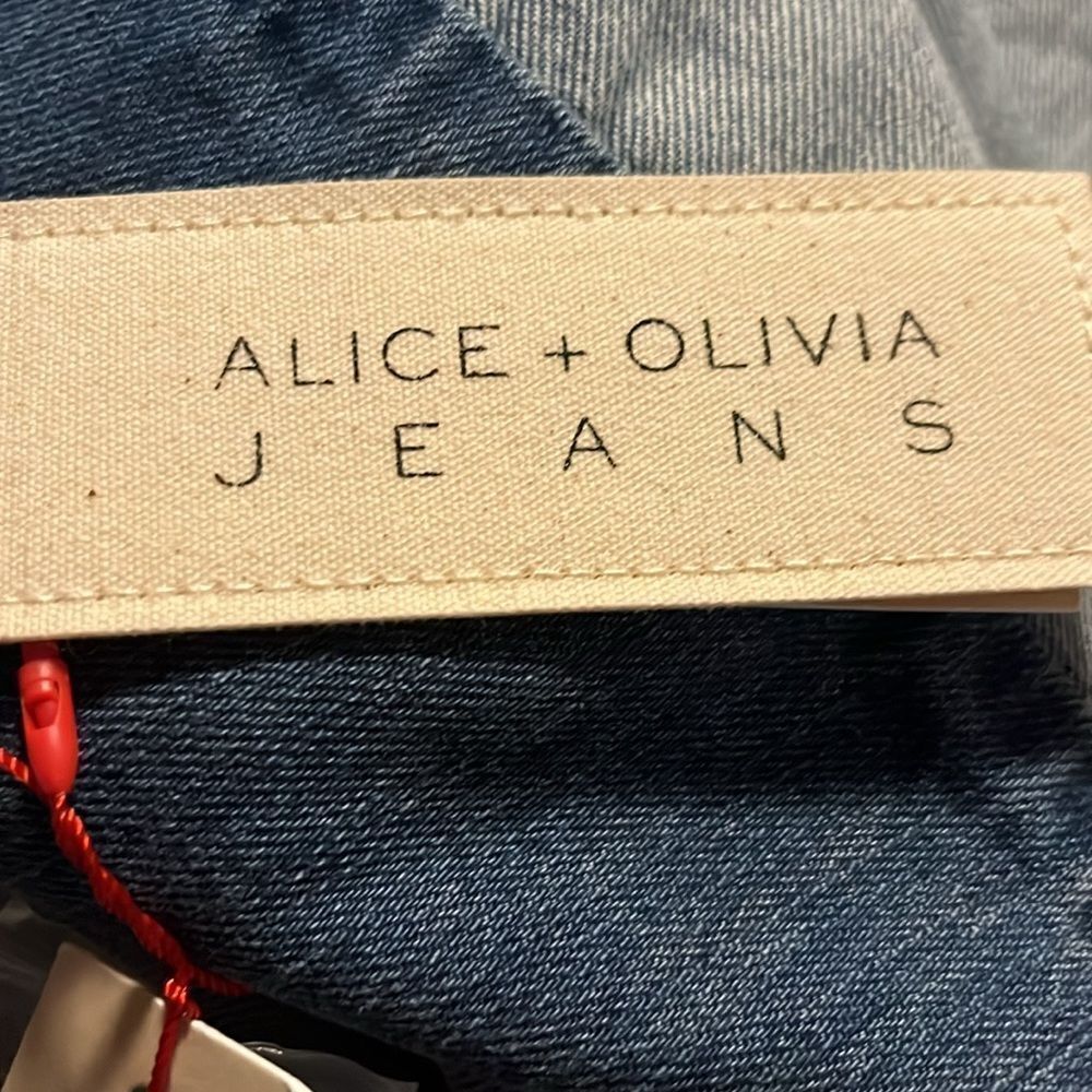 NEW Alice & Olivia Oversize Cotton Blend Denim Button-Up Shirt XL $ 330.00 - Picture 10 of 10